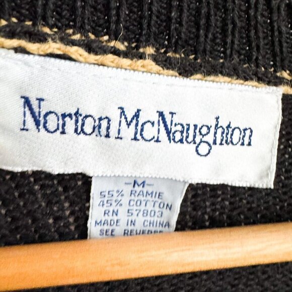 Norton McNaughton Christmas Bells Colourful Ramie Cotton Blend Cardigan M - Picture 7 of 7